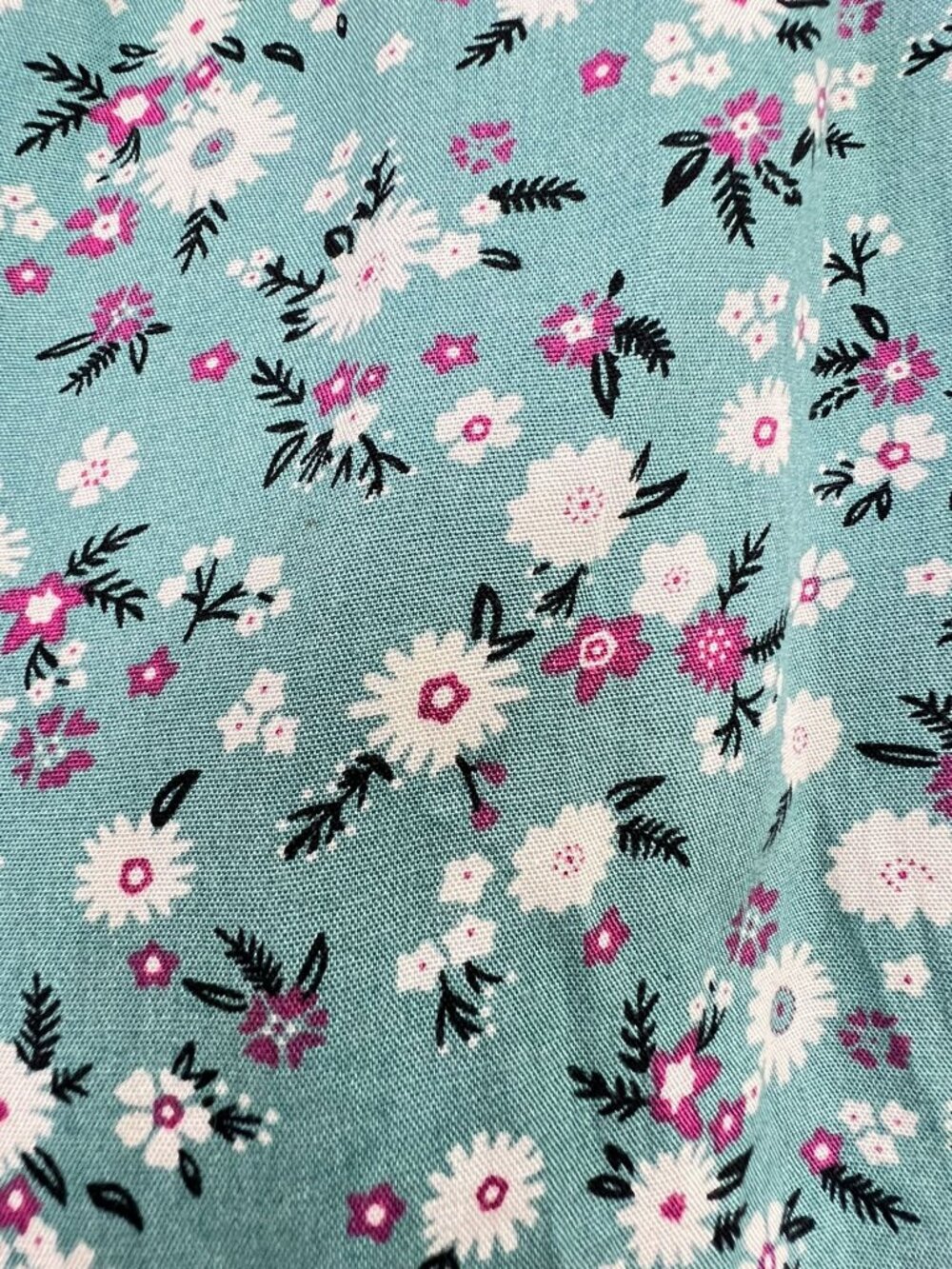 Womens Cottagecore Drawstring Maxi Dress Flutter Sleeve 18-20 Green Blue Floral - Picture 9 of 15